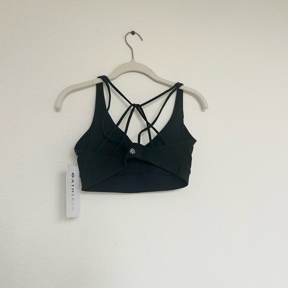 NWT Athleta Black Solace Sports Bra & Transcend High Rise 7/8 Legging Set - Picture 6 of 11
